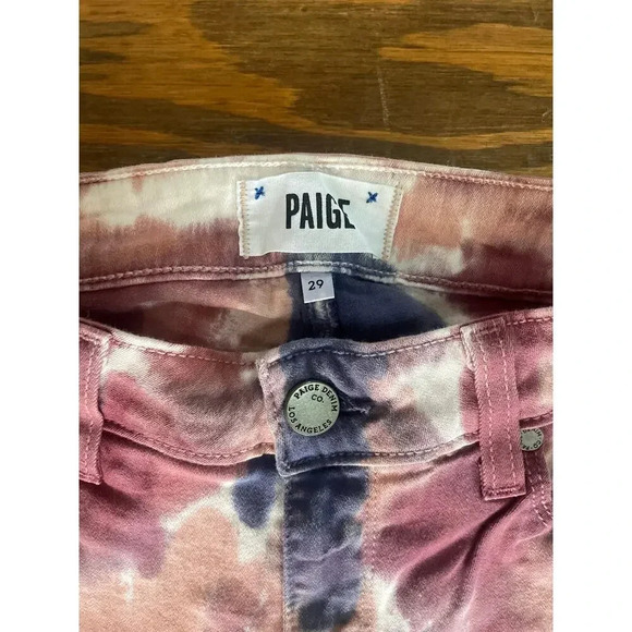 Paige Colorful Verdugo Ultra Skinny Tie Dye Jeans, sz 29 - Picture 7 of 10